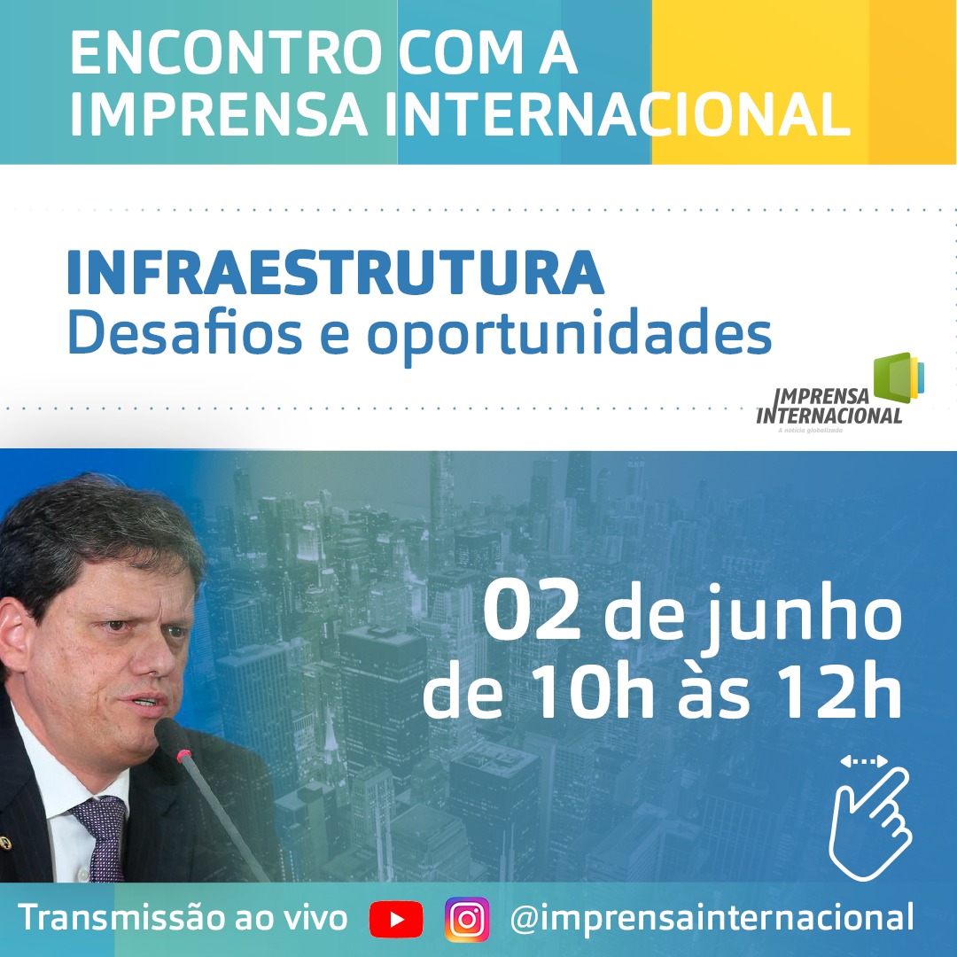 ENREVISTA COM O MINISTRO DA INFRAESTRUTURA, TARCÍSIO FREITAS.